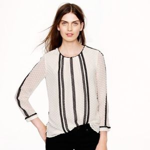 J Crew silk blend blouse